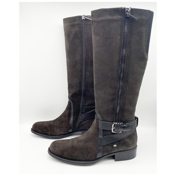 NWB Aquatalia Uriale Suede Calf Boots in Graphite Size 9 - Picture 1 of 12